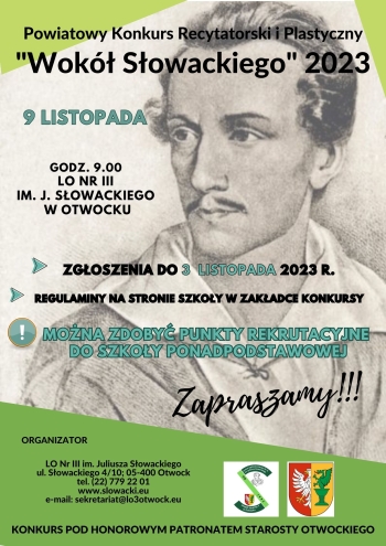 Wokół Słowackiego 2023 plakat