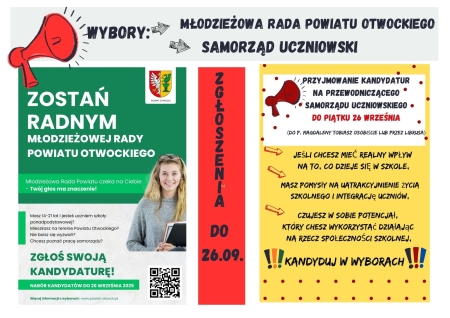 Wybory do Młodzieżowej Rady Powiatu Otwockiego i na przewodniczącego samorządu uczniowskiego