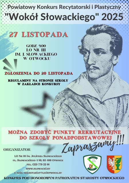 Powiatowy Konkurs Recytatorski i Plastyczny ''Wokół Słowackiego'' 2025