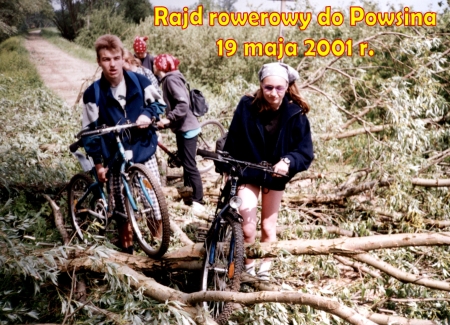 Rajd rowerowy do Powsina 19 maja 2001 r.