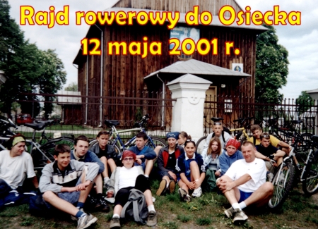 Rajd rowerowy do Osiecka 12 maja 2001 r.