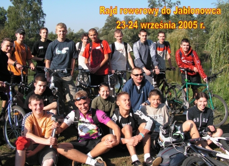 Dwudniowy rajd rowerowy do Jabłonowca 23-24 września 2005 r.