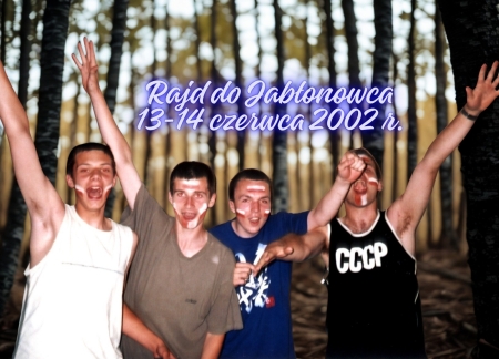 Dwudniowy rajd rowerowy do Jabłonowca 13-14 czerwca 2002 r.