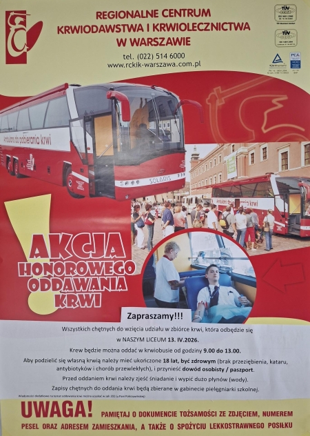 Akcja honorowego oddawania krwi