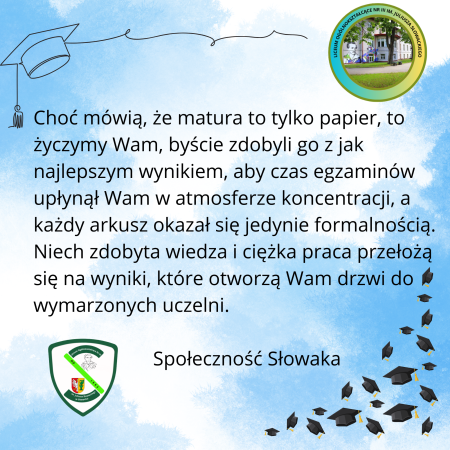 Powodzenia na maturze!