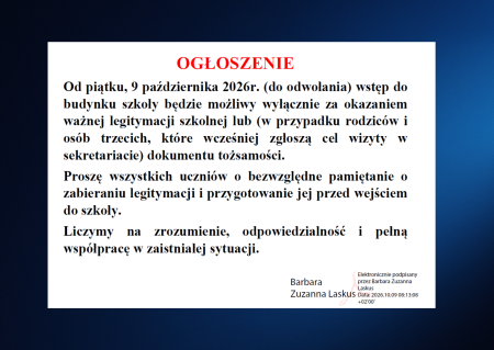 OGŁOSZENIE